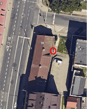 Map to the Caritas entrance from Krokuvos g.